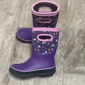 Purple Kids' Snow Boots with Pink Trim